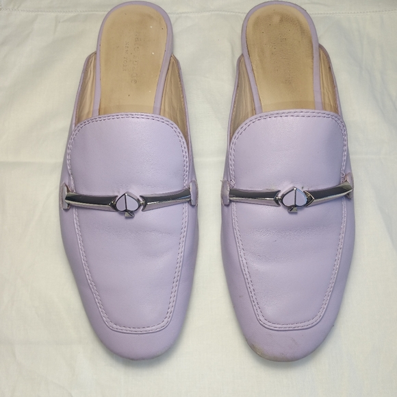 KATE SPADE NY LANA MULES LILAC LEATHER SZ 7.5 - Picture 16 of 16